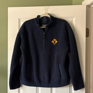 Women’s Navy Blue Fleece Jacket with Smith College emblem
